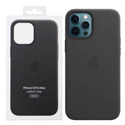 Apple iPhone 12 Pro Max leather case Leather Case MagSafe - black