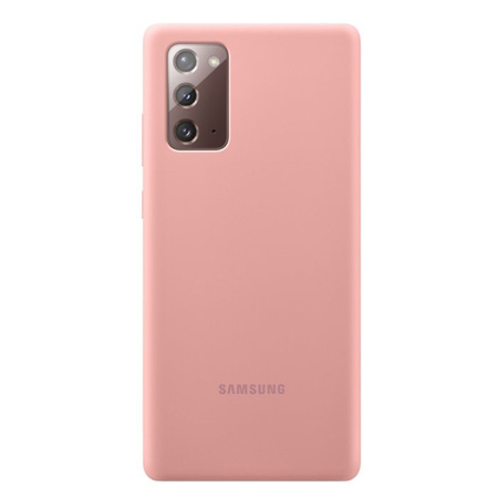 Samsung Galaxy Note 20 case Silicone Cover EF-PN980TAEGWW - dirty pink/brown