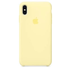 Silikonowe etui Apple iPhone XS Silicone Case - żółte (Mellow Yellow)