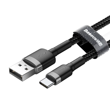 USB-A to USB-C Baseus Cafule 3A cable - black-gray 1 m 