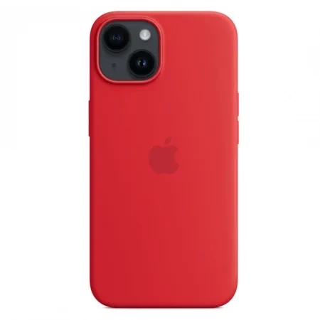 Apple iPhone 14 Silicone Case MagSafe - Red (Red)