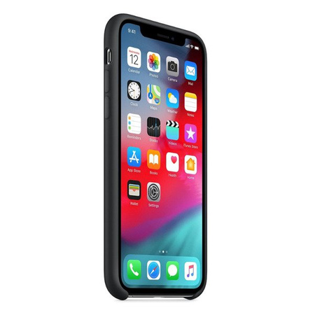 Silikonowe etui Apple iPhone XS Silicone Case - czarne [OUTLET]