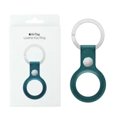 Brelok skórzany do Apple AirTag Leather Key Ring - zielony (Forest Green)