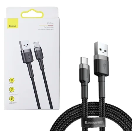 USB-A to USB-C Baseus Cafule 2A cable - black 2 m