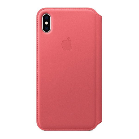 Apple iPhone XS Max Leather Folio Case MRX62ZM/A - Pink (Peony Pink)