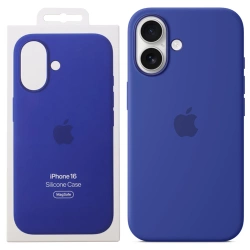 Apple iPhone 16 Silicone Case MagSafe - Blue (Ultramarine)