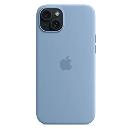 Apple iPhone 15 Plus Silicone Case MagSafe - Blue (Winter Blue)