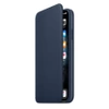 Apple iPhone 11 Pro Max Leather Folio Case - Navy Blue (Deep Sea Blue)