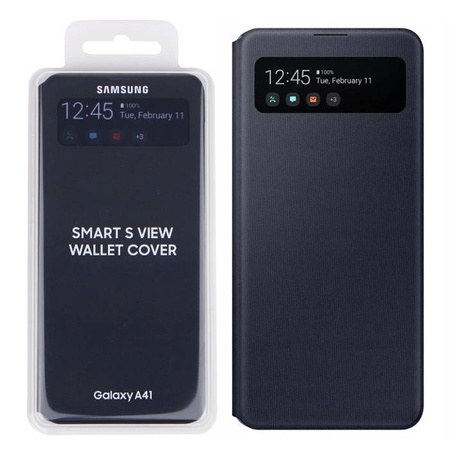 Samsung Galaxy A41 Smart S View Wallet Cover phone case - black