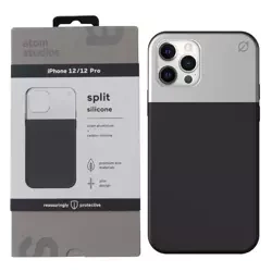 Atom Studios Split Silicone MagSafe case for Apple iPhone 12/ 12 Pro - black and silver