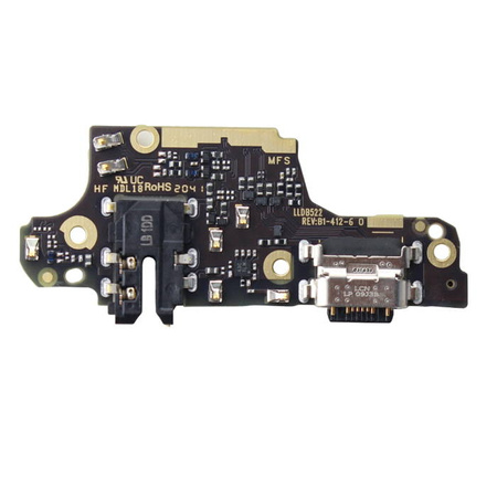 Board with USB-C charging connector, headphone connector and microphone for Xiaomi Redmi Note 9 Pro