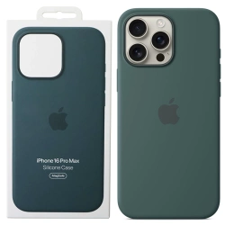 Apple iPhone 16 Pro Max Silicone Case MagSafe - Green (Lake Green)
