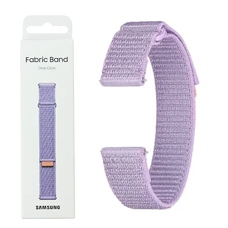 Strap for Samsung Galaxy Watch 4/ 4 Classic/ 5/ 5 Pro/ 6/ 6 Classic Fabric Band One Click 20 mm S/M - Lavender (Lavender)