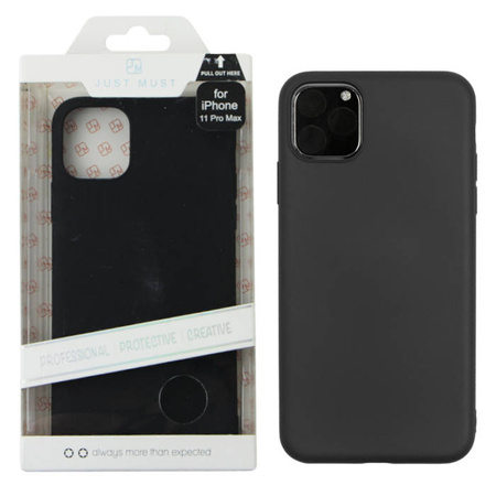 Silicone case for Apple iPhone 11 Pro Max Just Must Candy - black 