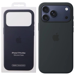 Silikonowe etui Apple iPhone 17 Pro Max Silicone Case MagSafe Camera Control - czarne (Black)
