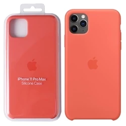 Apple iPhone 11 Pro Max Silicone Case - Orange (Clementine)