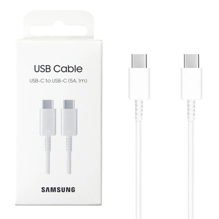 Cable from USB-C to USB-C Samsung 1 m - white 5A