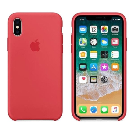 Apple iPhone X silicone case MRG12ZM/A - raspberry pink (Raspberry)