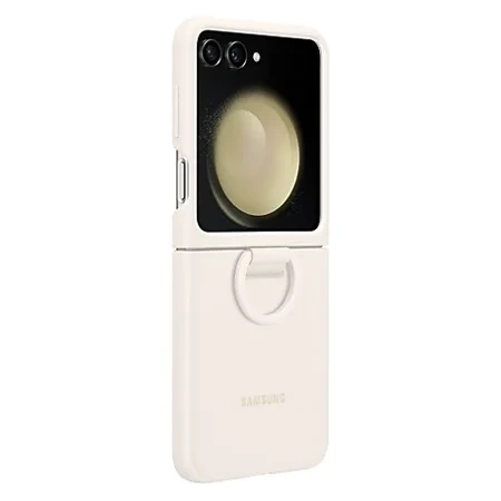 Etui na telefon Samsung Galaxy Z Flip5 Silicone Case with Ring - beżowe (Beige)