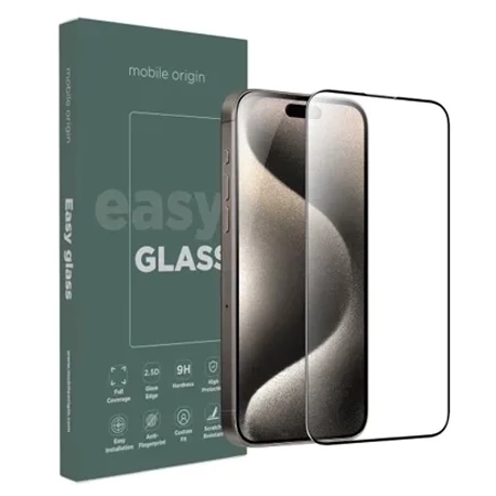 Szkło hartowane na Apple iPhone 16 Pro Mobile Origin Easy Glass