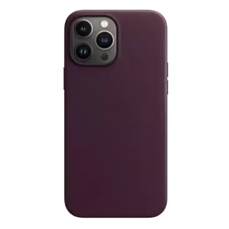 Apple Leather Case MagSafe for iPhone 13 Pro Max - Purple (Dark Cherry)