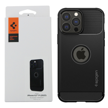 Apple iPhone 13 Pro case Spigen Rugged Armor ACS03257 - black