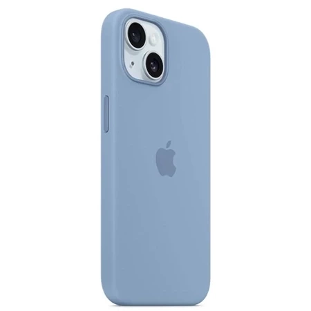 Apple iPhone 15 Silicone Case MagSafe - blue (Winter Blue)