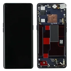 Genuine LCD display with bezel for Oppo Reno 3 Pro - black (Midnight Black)