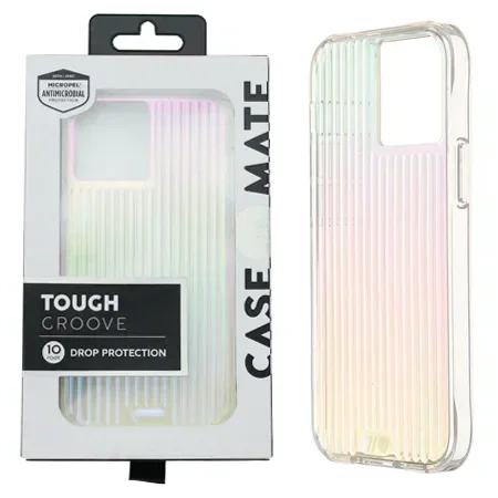 Case-Mate Tough Groove case for Apple iPhone 12 Pro Max - transparent multicolor (Iridescent)