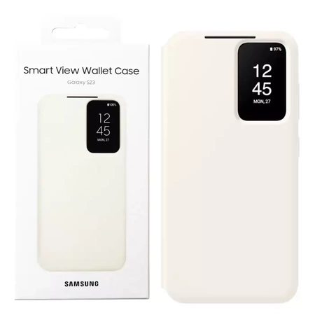 Samsung Smart View Wallet Case for Galaxy S23 - cream