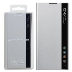 Etui na telefon Samsung Galaxy Note 10 Clear View Cover - srebrne