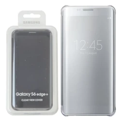 Samsung Galaxy S6 edge+ Clear View Cover phone case - silver