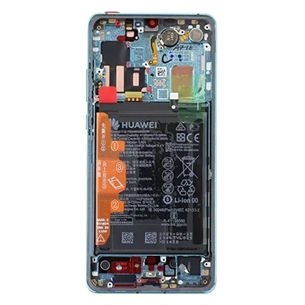 Huawei P30 Pro LCD display with frame and battery - blue (Aurora Blue)