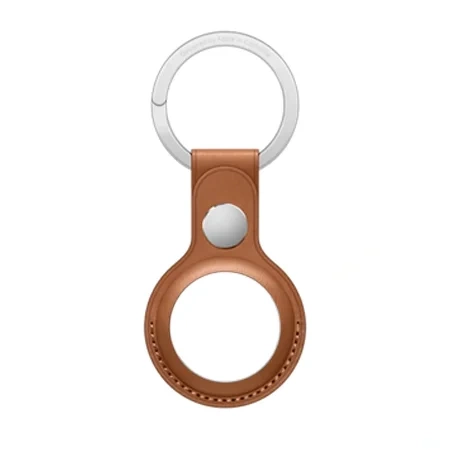 Apple AirTag Leather Key Ring - brown (Saddle Brown)