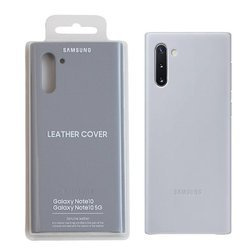 Samsung Galaxy Note 10 Leather Cover phone case - gray