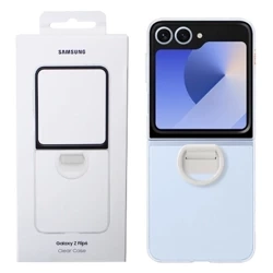 Samsung Galaxy Z Flip6 Clear Phone Case with Ring - transparent