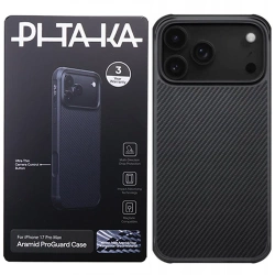 Etui do Apple iPhone 17 Pro Max Pitaka Aramid ProGuard Case - czarne (Black/Grey)