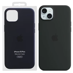 Apple iPhone 15 Plus Silicone Case MagSafe - Black (Black)