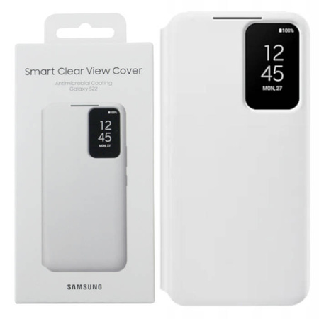 Etui na telefon Samsung Galaxy S22 Smart Clear View Cover -  białe