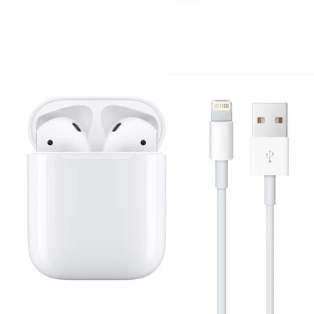 Słuchawki Apple AirPods 2 with charging case - białe [OUTLET]