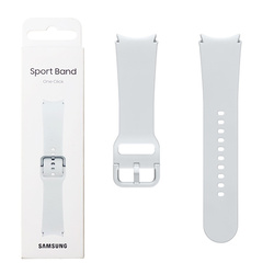 Silicone strap for Samsung Galaxy Watch 4/ 4 Classic/ 5/ 5 Pro/ 6/ 6 Classic Sport Band One Click 20 mm S/M - Silver (Silver)