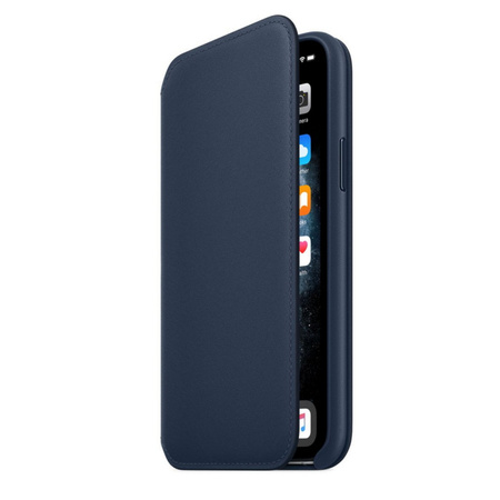 Apple iPhone 11 Pro Leather Folio Case - Navy Blue (Deep Sea Blue)