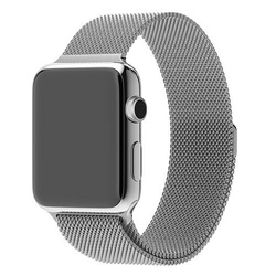 Pasek Apple Watch 42/ 44/ 45/ 49 Ultra Milanese Loop - srebrny