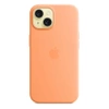 Silikonowe etui Apple iPhone 15 Silicone Case MagSafe - pomarańczowe (Orange Sorbet)