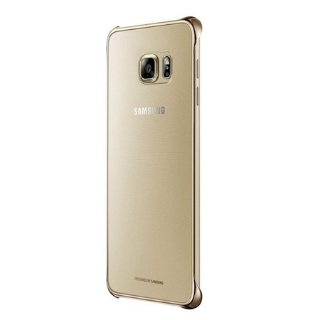 Samsung Galaxy S6 edge+ Clear Cover phone case - transparent with gold frame