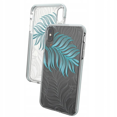 Apple iPhone X/ XS case GEAR4 Victoria ICXVIC01 - transparent with green pattern (Jungle)