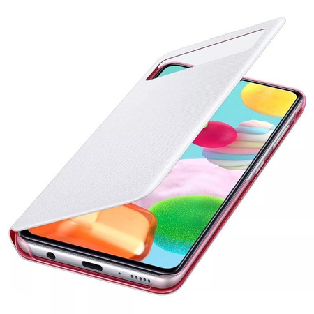 Etui na telefon Samsung Galaxy A41 Smart S View Wallet Cover - białe