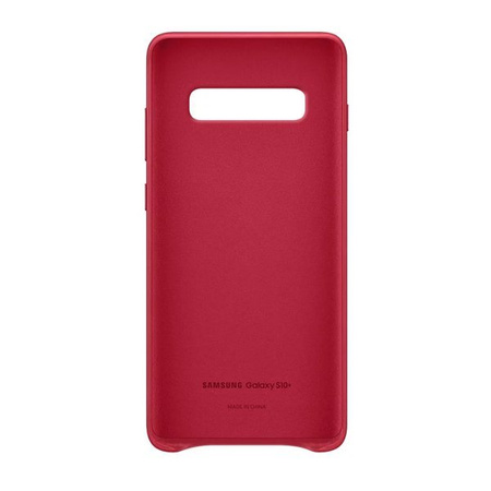 Samsung Galaxy S10 Plus Leather Cover phone case - red