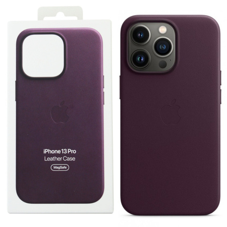 Apple iPhone 13 Pro Leather Case MagSafe MM1A3ZM/A - Dark Purple (Dark Cherry)