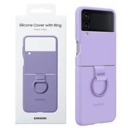 Samsung Galaxy Z Flip4 case Silicone Cover with Ring EF-PF721TVEGWW - Lavender
